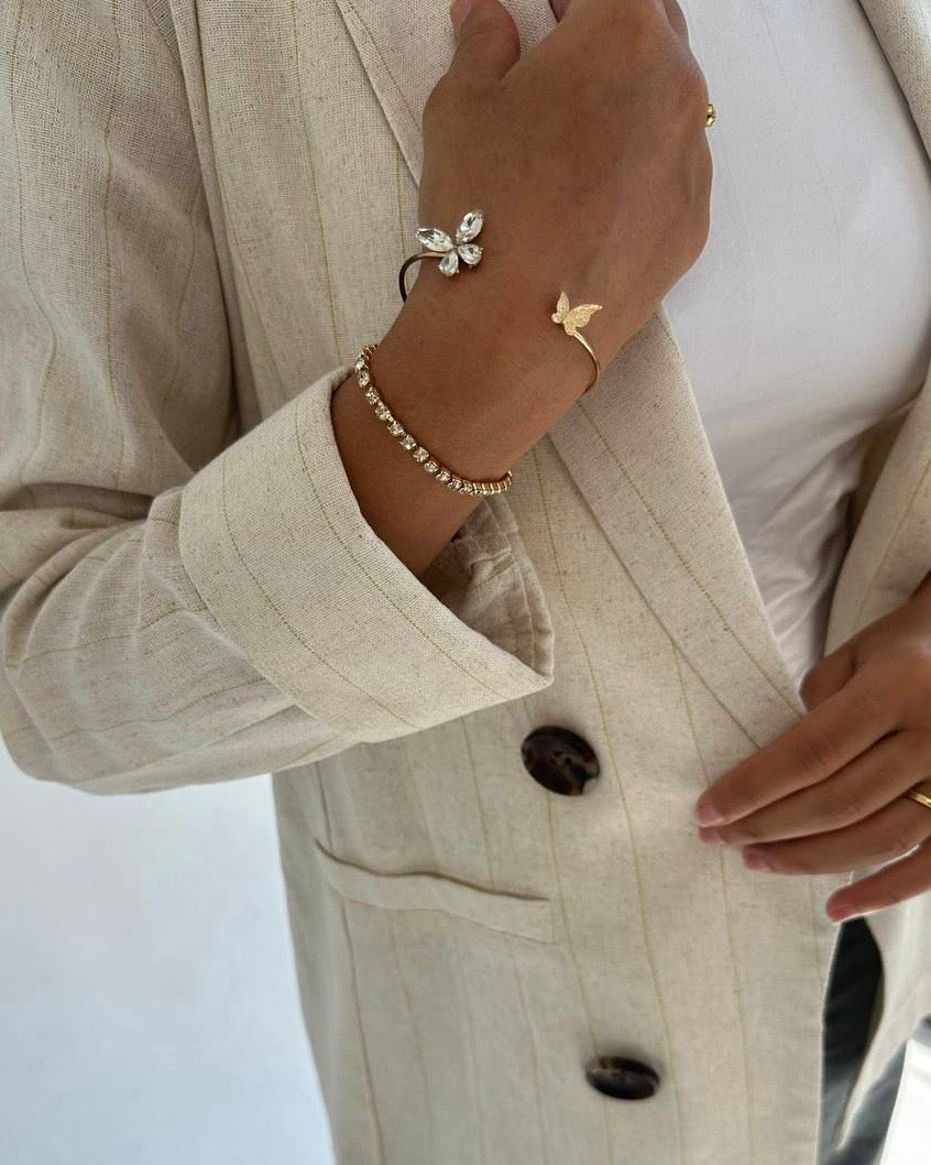 Striped Linen Blazer – Timeless Elegance