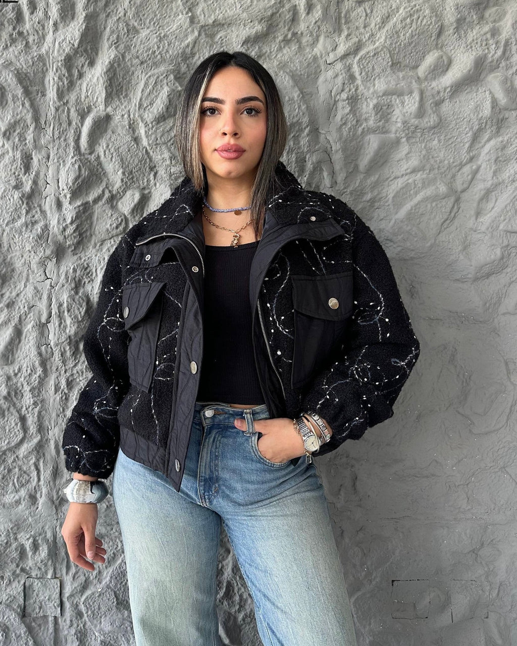 IVOIRE Winter Textured Jacket