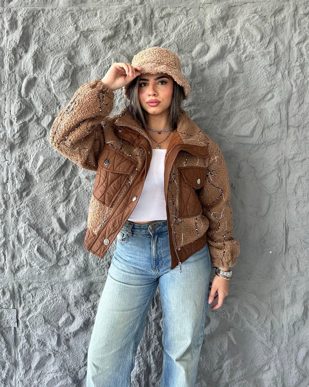 IVOIRE Winter Textured Jacket