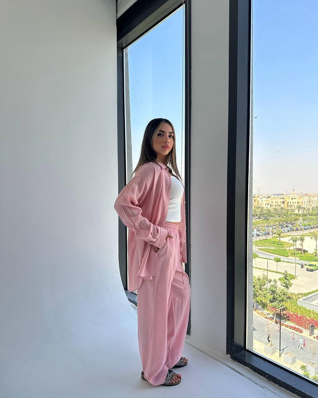 Relaxed Fit Two-Piece Set (Shirt + Pants)