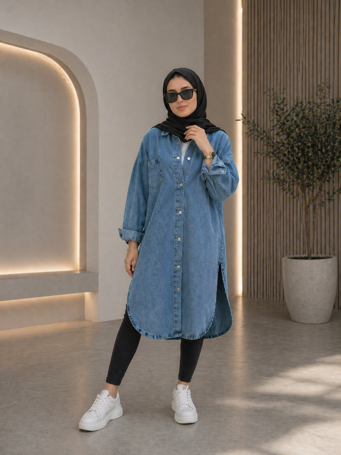 Long Denim Shirt
