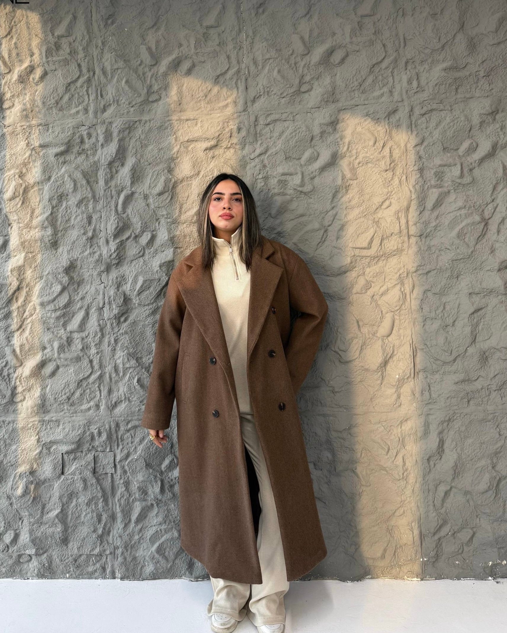 IVOIRE Long Coat | Elegant Wool Touch