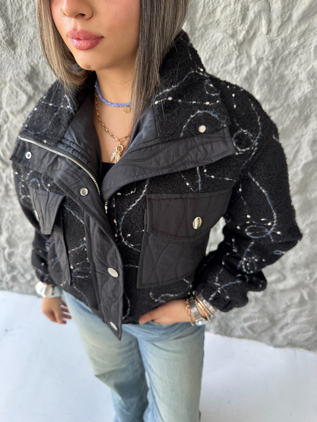 IVOIRE Winter Textured Jacket