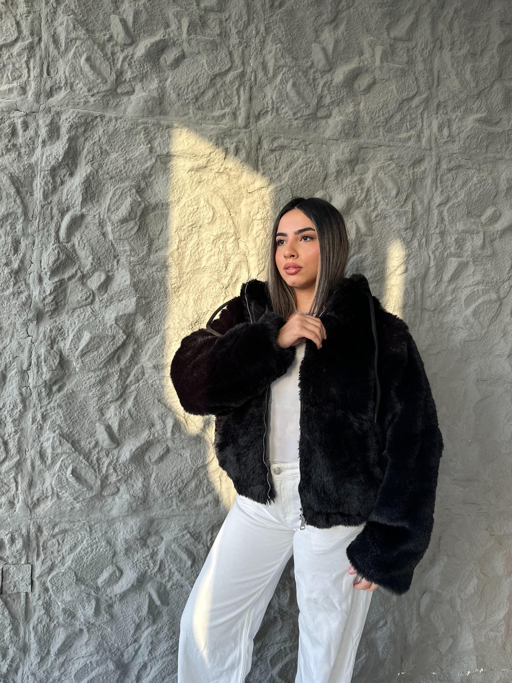 IVOIRE Faux Fur Jacket