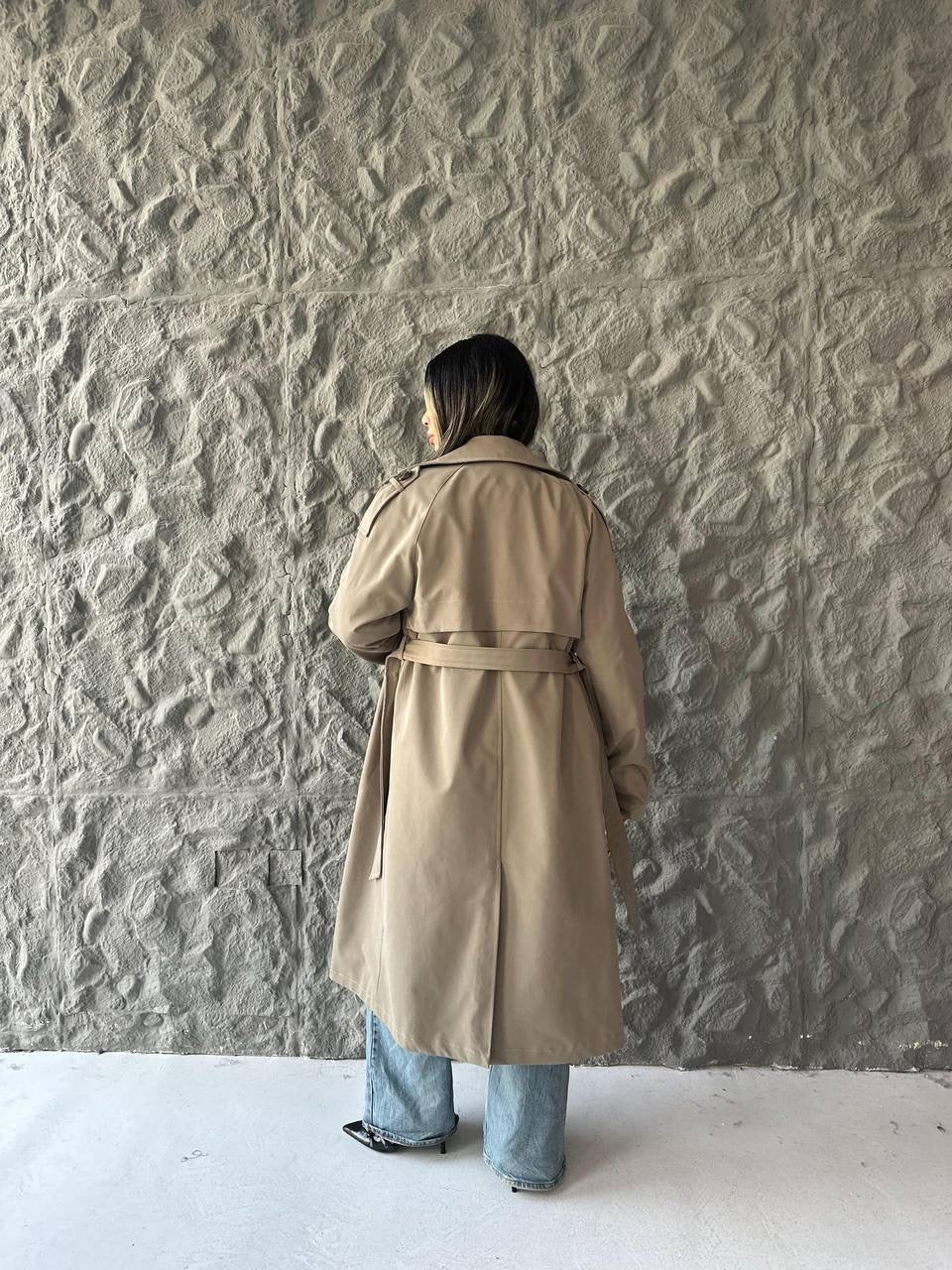 Ivoire Premium Gabardine Trench Coat