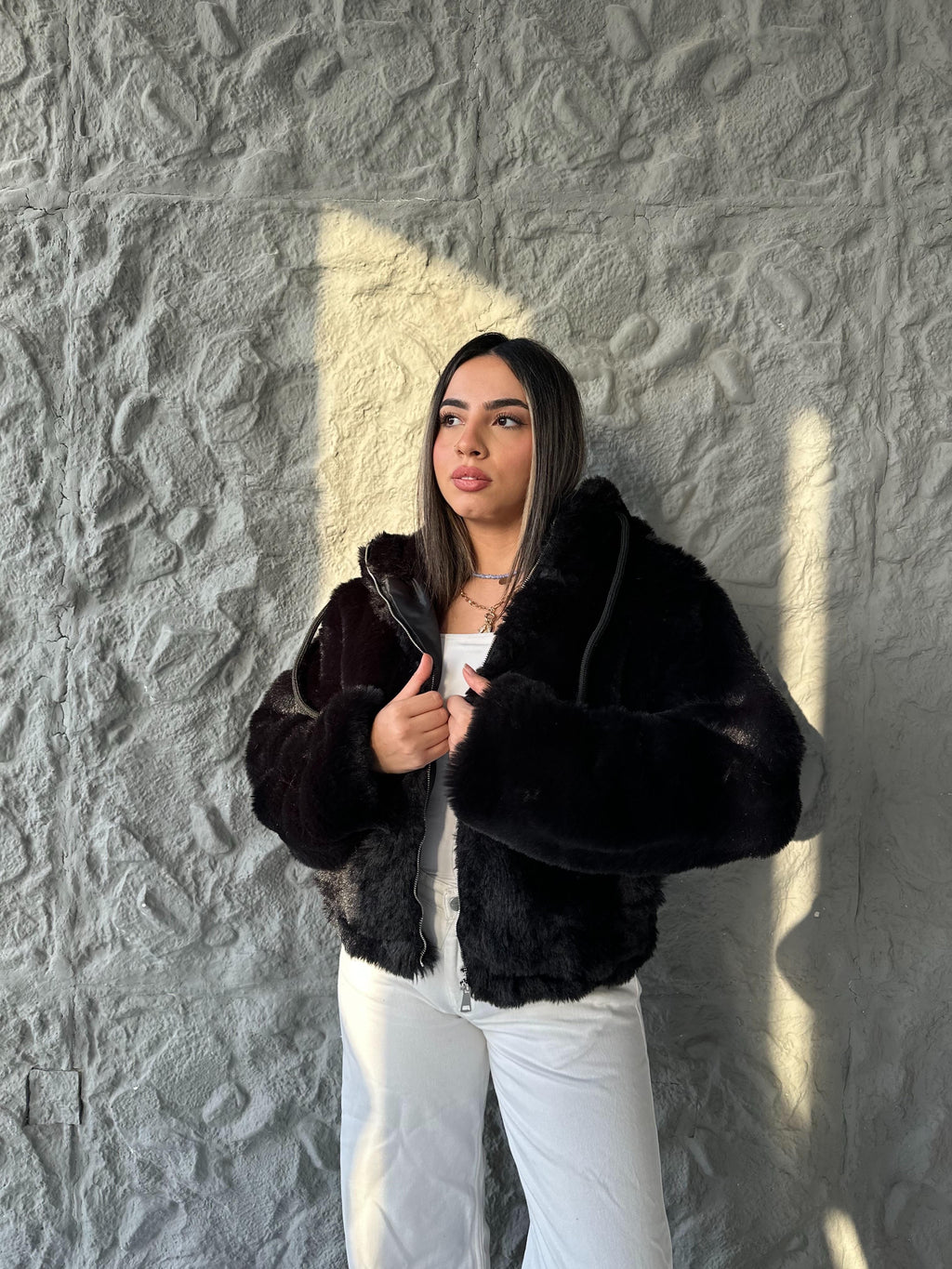IVOIRE Faux Fur Jacket