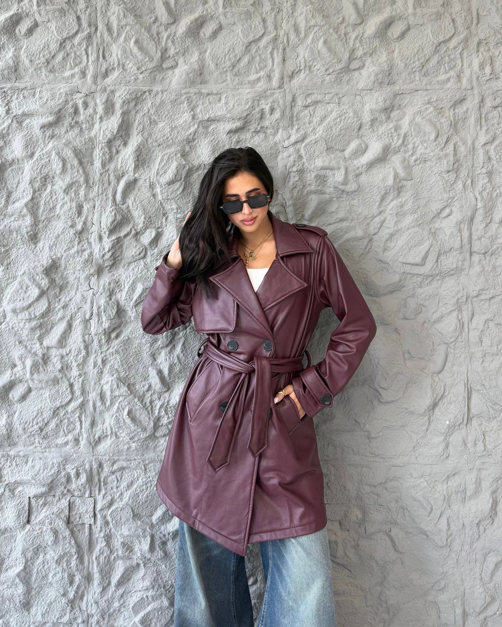 IVOIRE Leather Trench