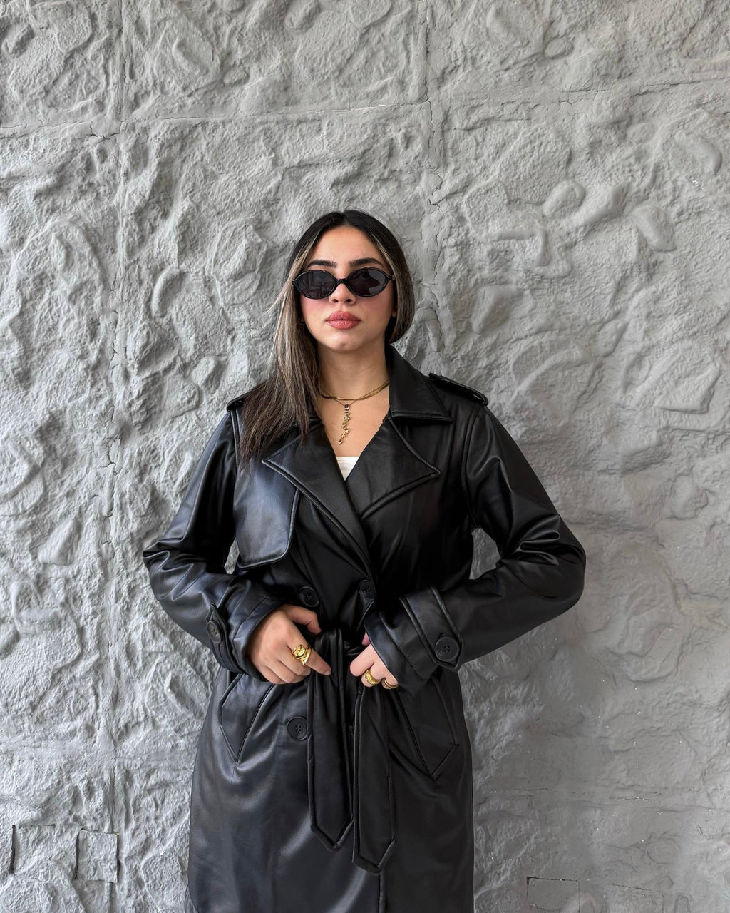 IVOIRE Leather Trench