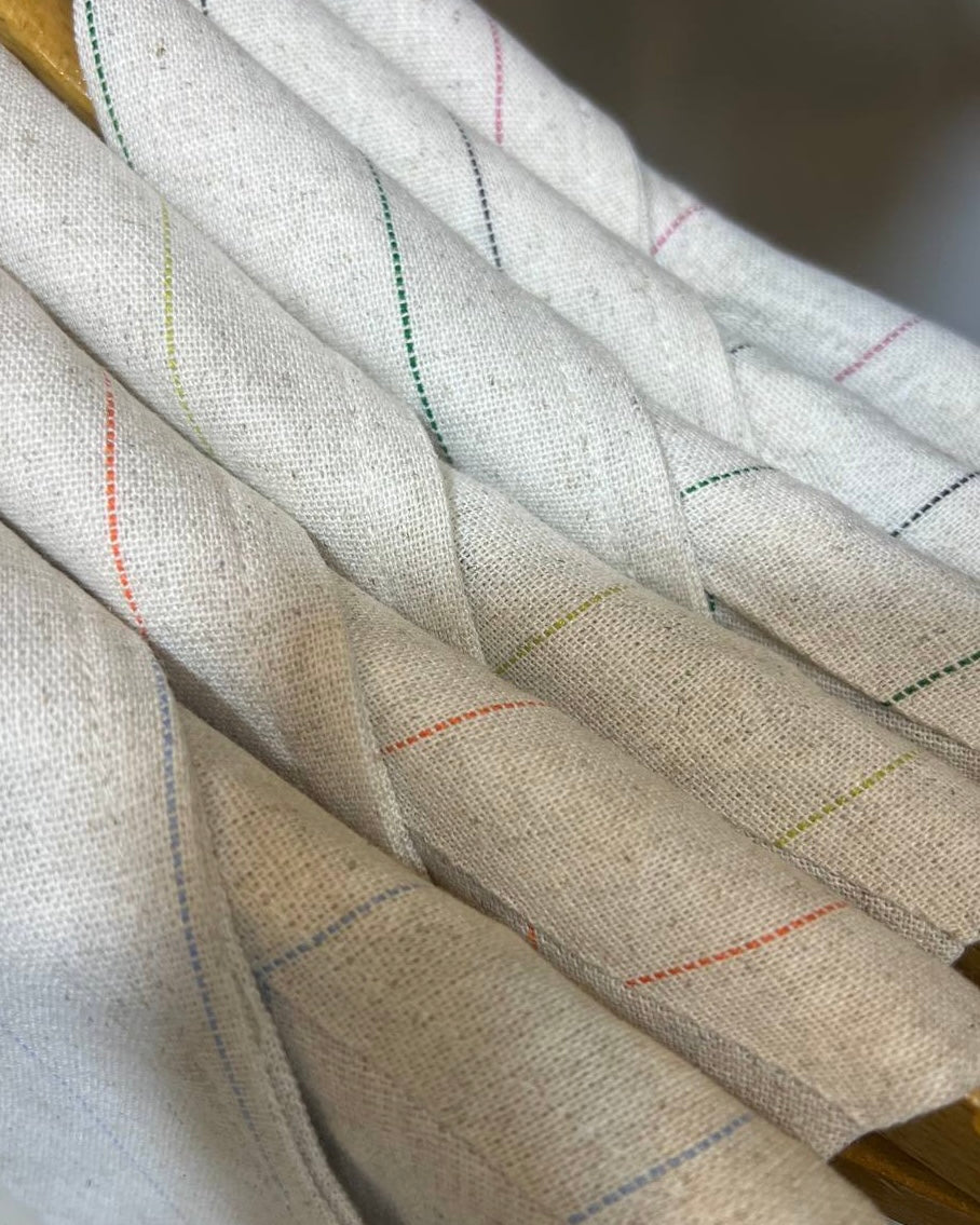 Striped Linen Sleeveless Vest