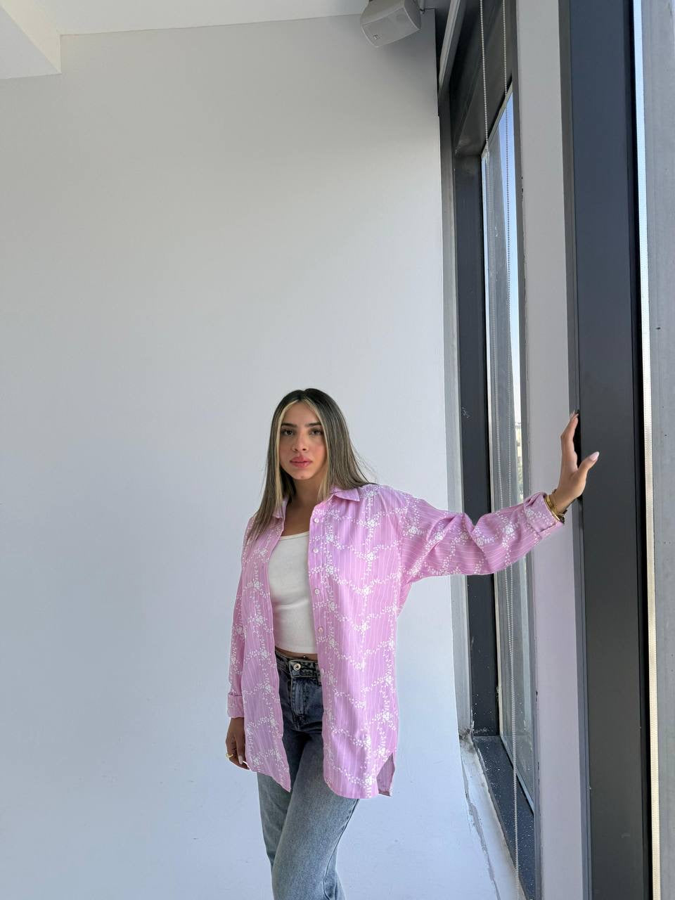 Embroidered Poplin Shirt