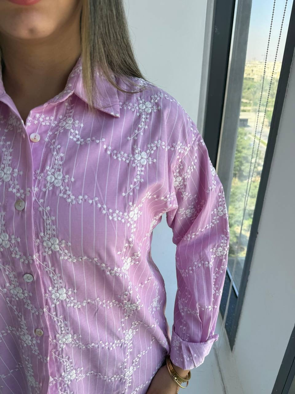 Embroidered Poplin Shirt