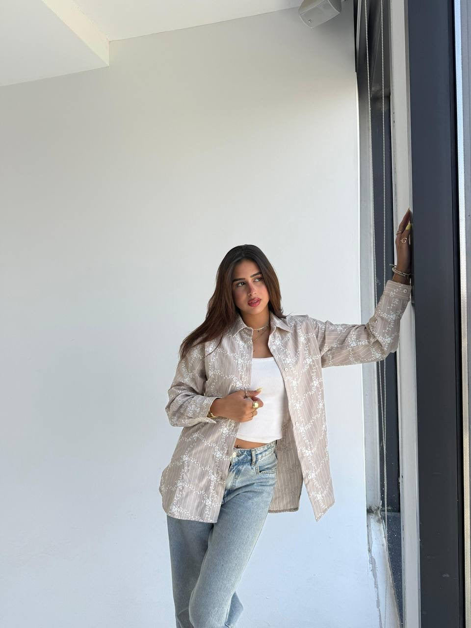 Embroidered Poplin Shirt