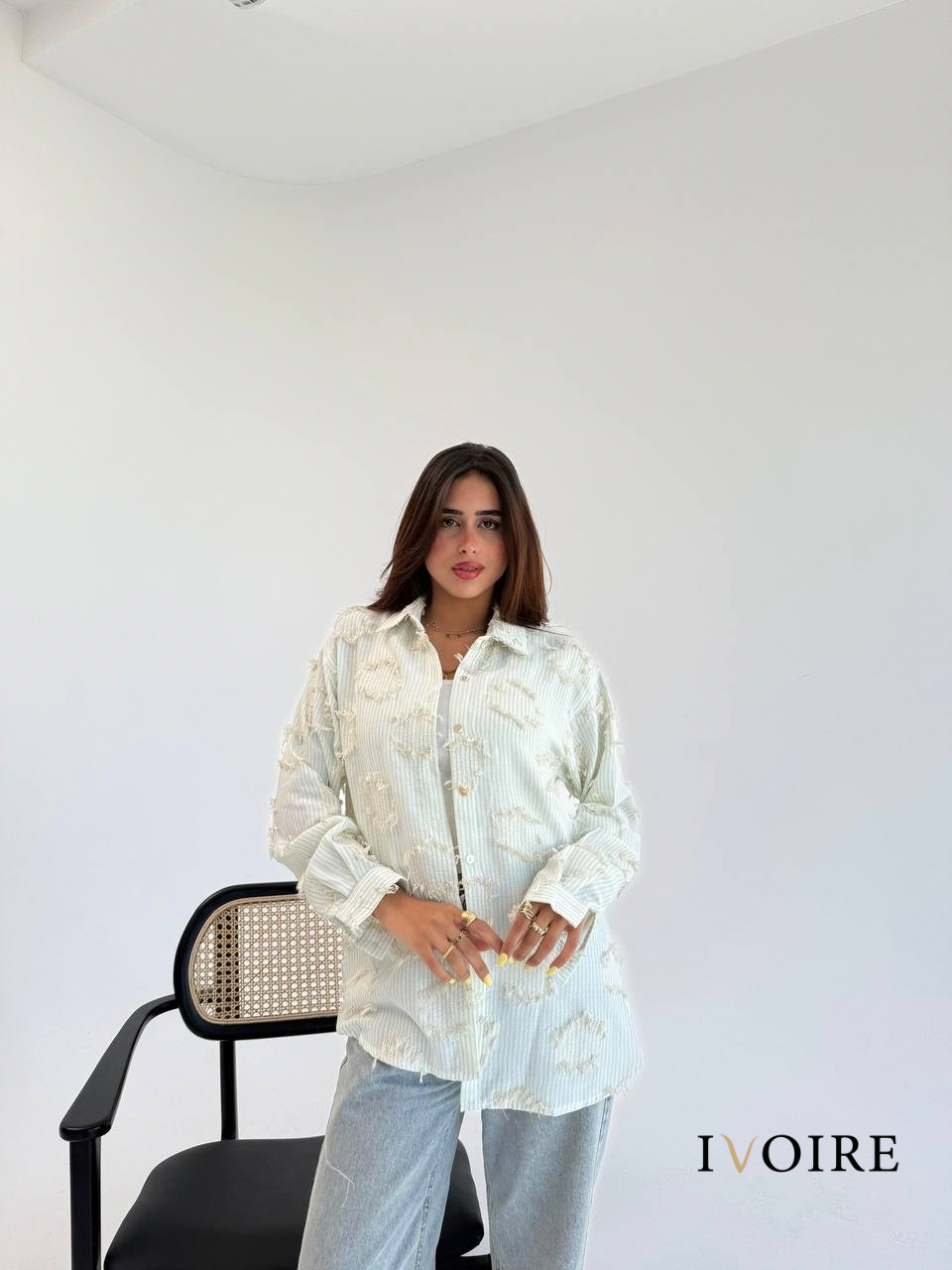 Frayed Stripe Detail Shirt – Modern Casual