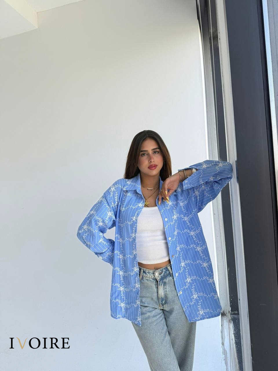 Embroidered Poplin Shirt