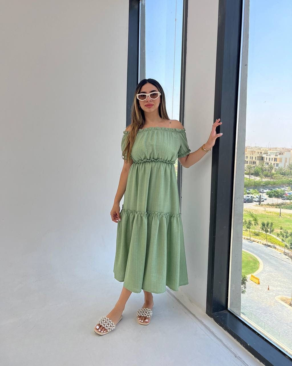 Off-Shoulder Tiered Summer Dress | IVOIRE
